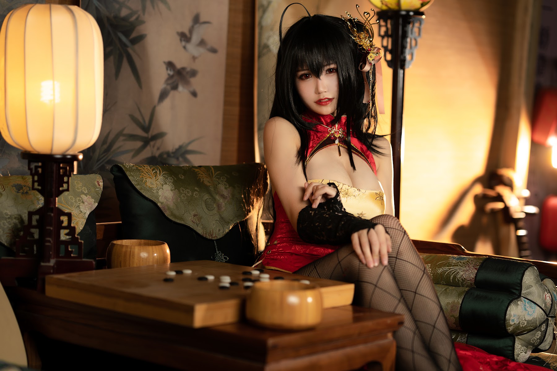 Coser@小仓千代w No.058 大凤旗袍 - P12