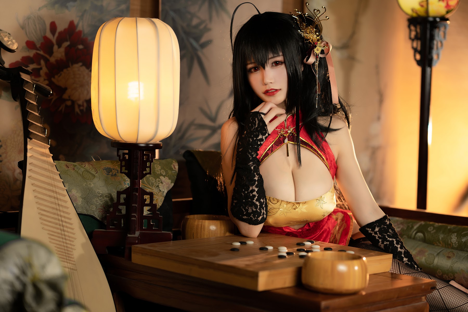 Coser@小仓千代w No.058 大凤旗袍 - P13