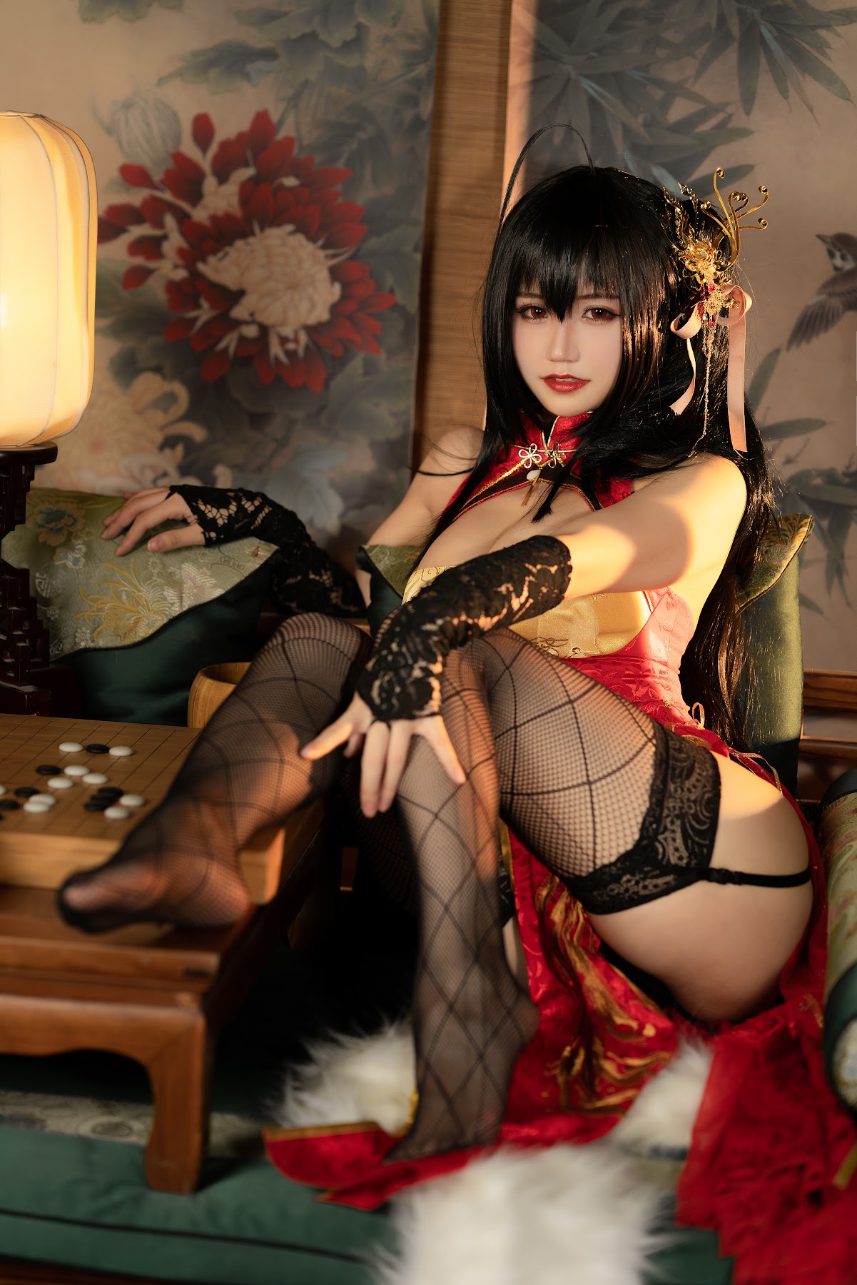 Coser@小仓千代w No.058 大凤旗袍 - P14