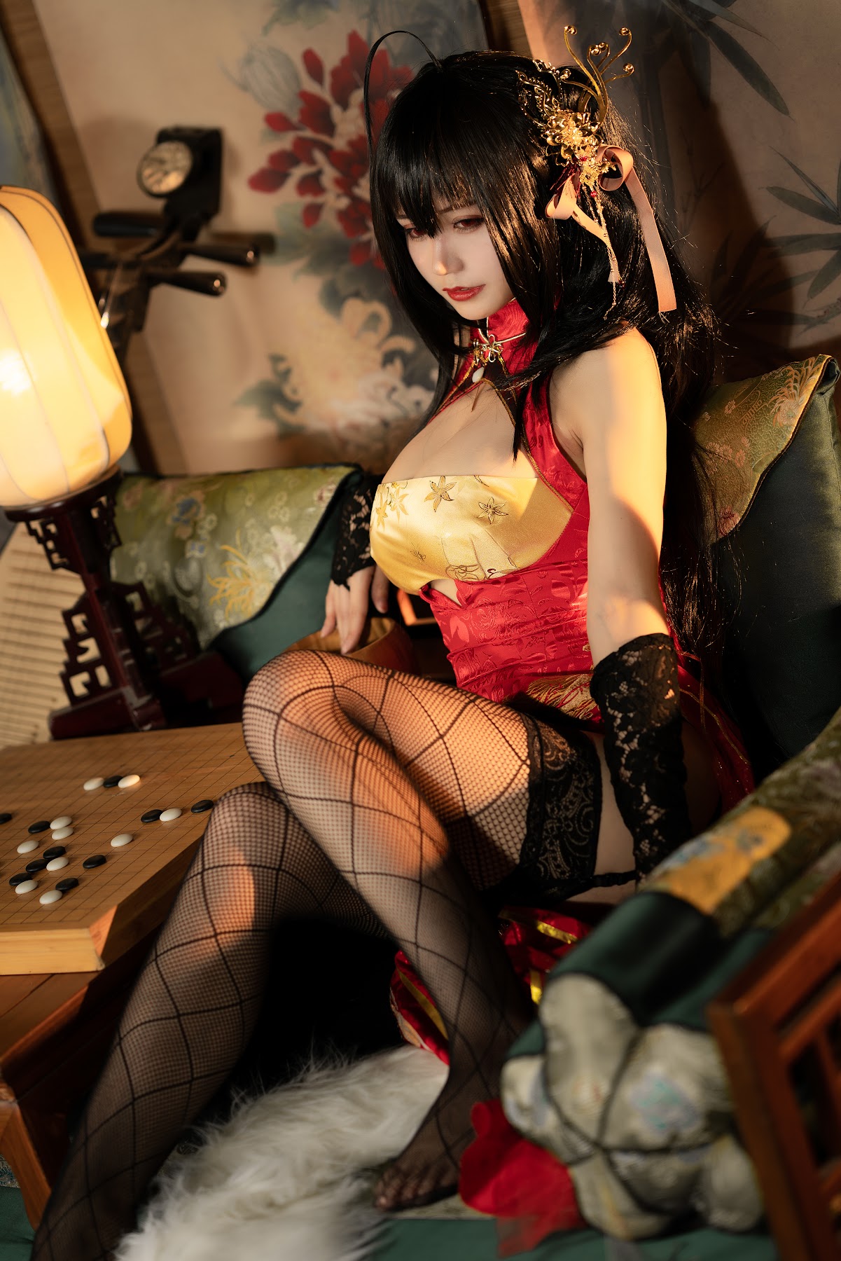 Coser@小仓千代w No.058 大凤旗袍 - P15