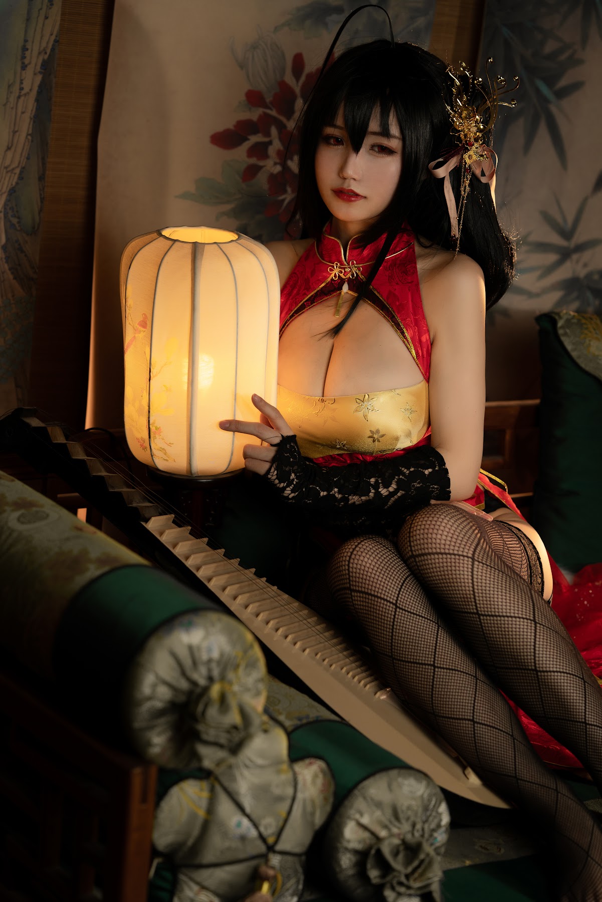 Coser@小仓千代w No.058 大凤旗袍 - P25