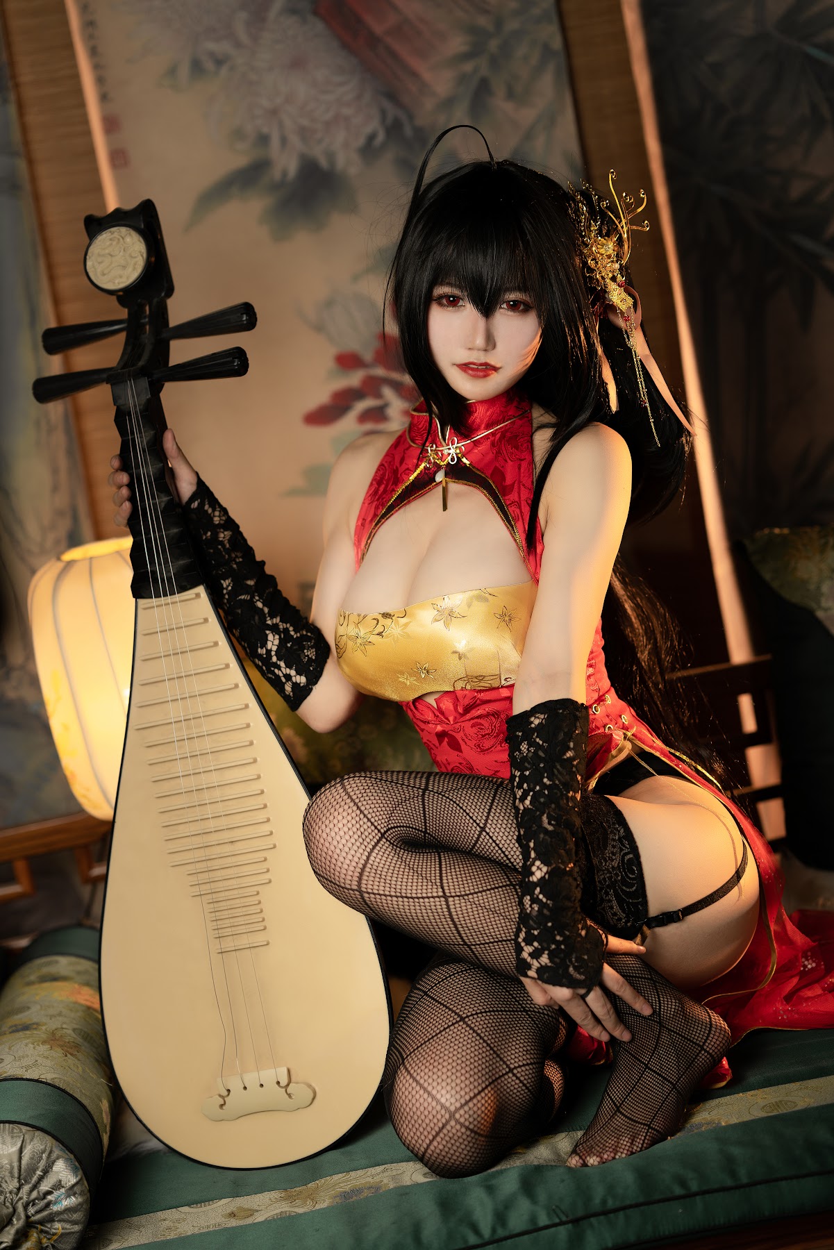 Coser@小仓千代w No.058 大凤旗袍 - P28