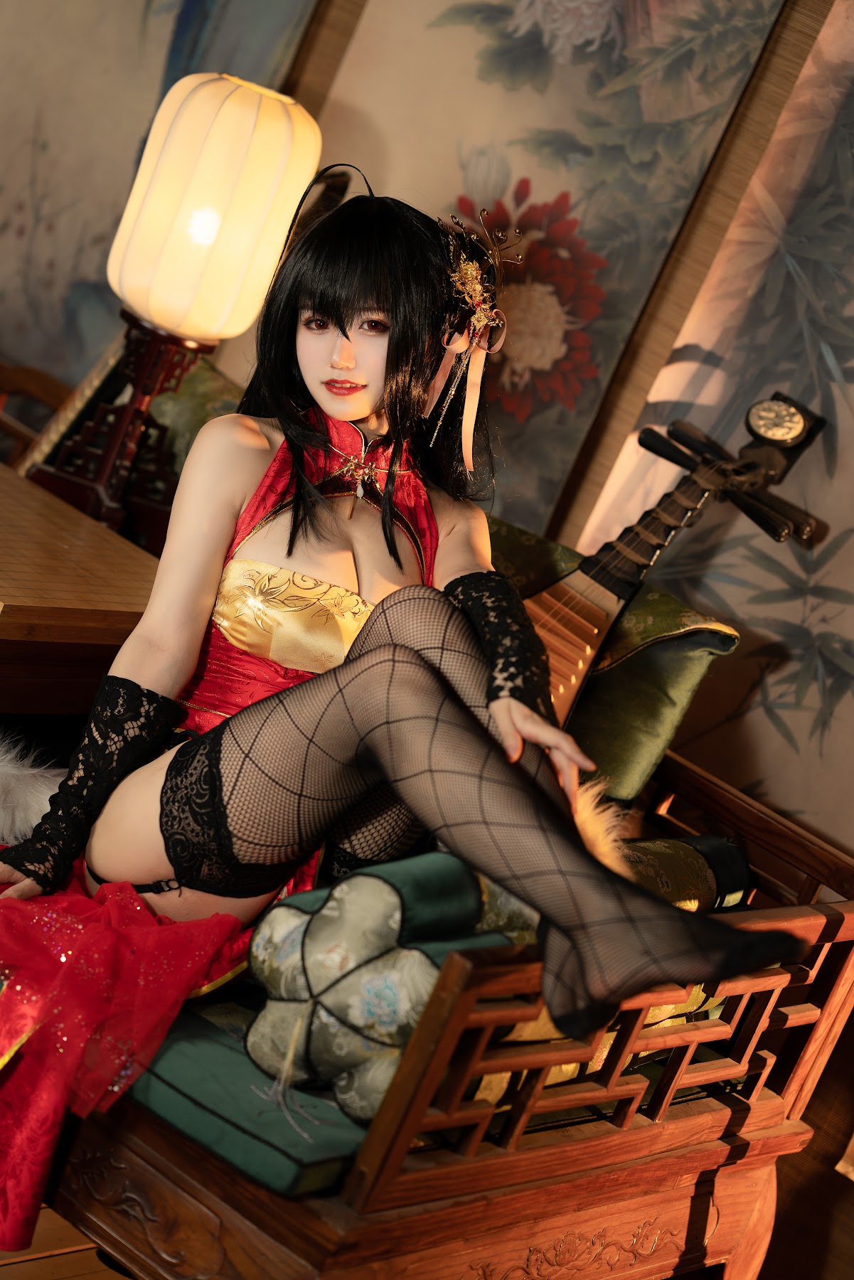 Coser@小仓千代w No.058 大凤旗袍 - P6