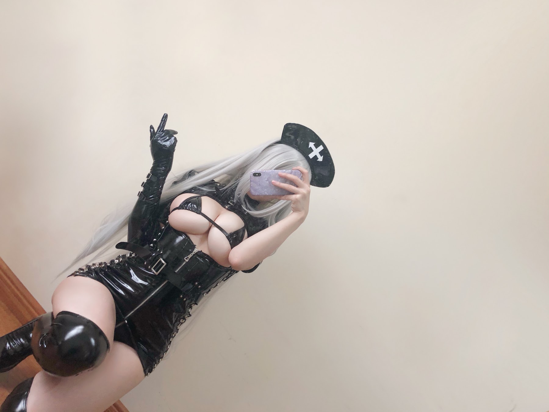 Coser@小仓千代w No.022 暗黑护士自拍 - P16