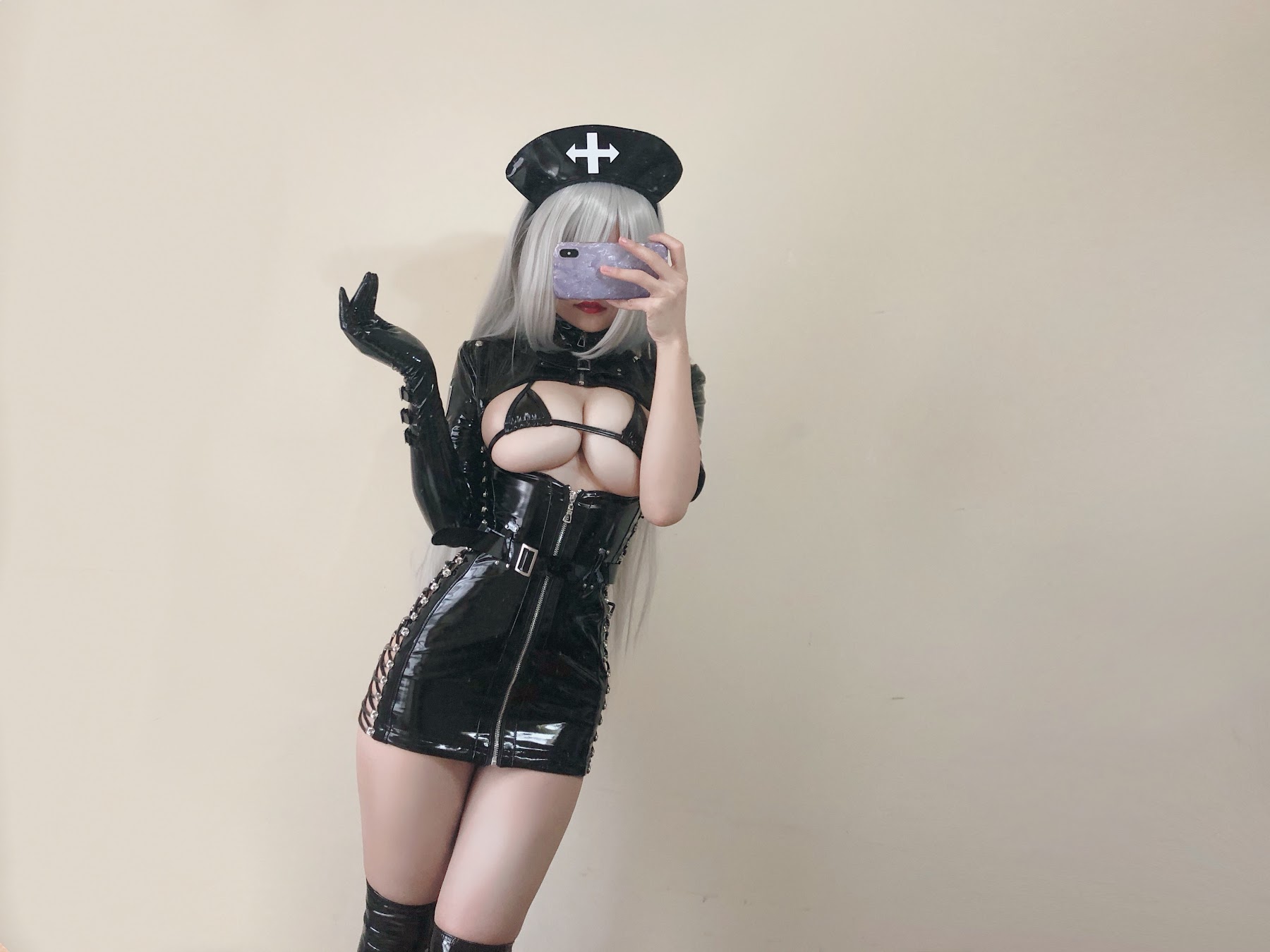 Coser@小仓千代w No.022 暗黑护士自拍 - P22