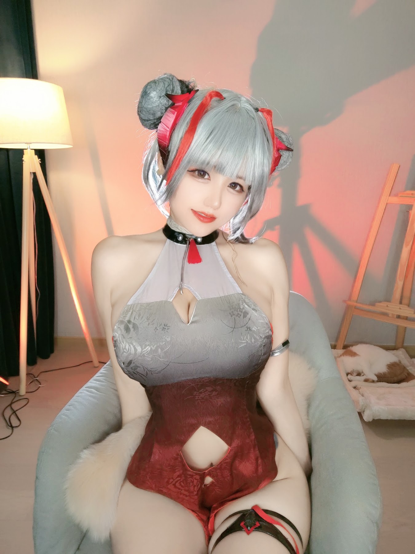 Coser@小仓千代w No.021 w旗袍 - P22
