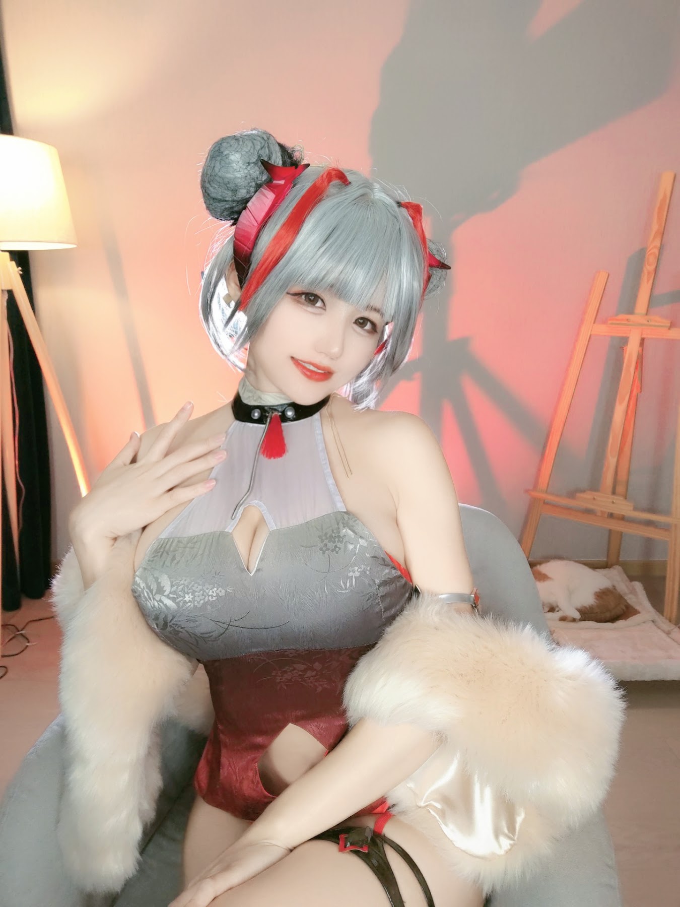 Coser@小仓千代w No.021 w旗袍 - P24