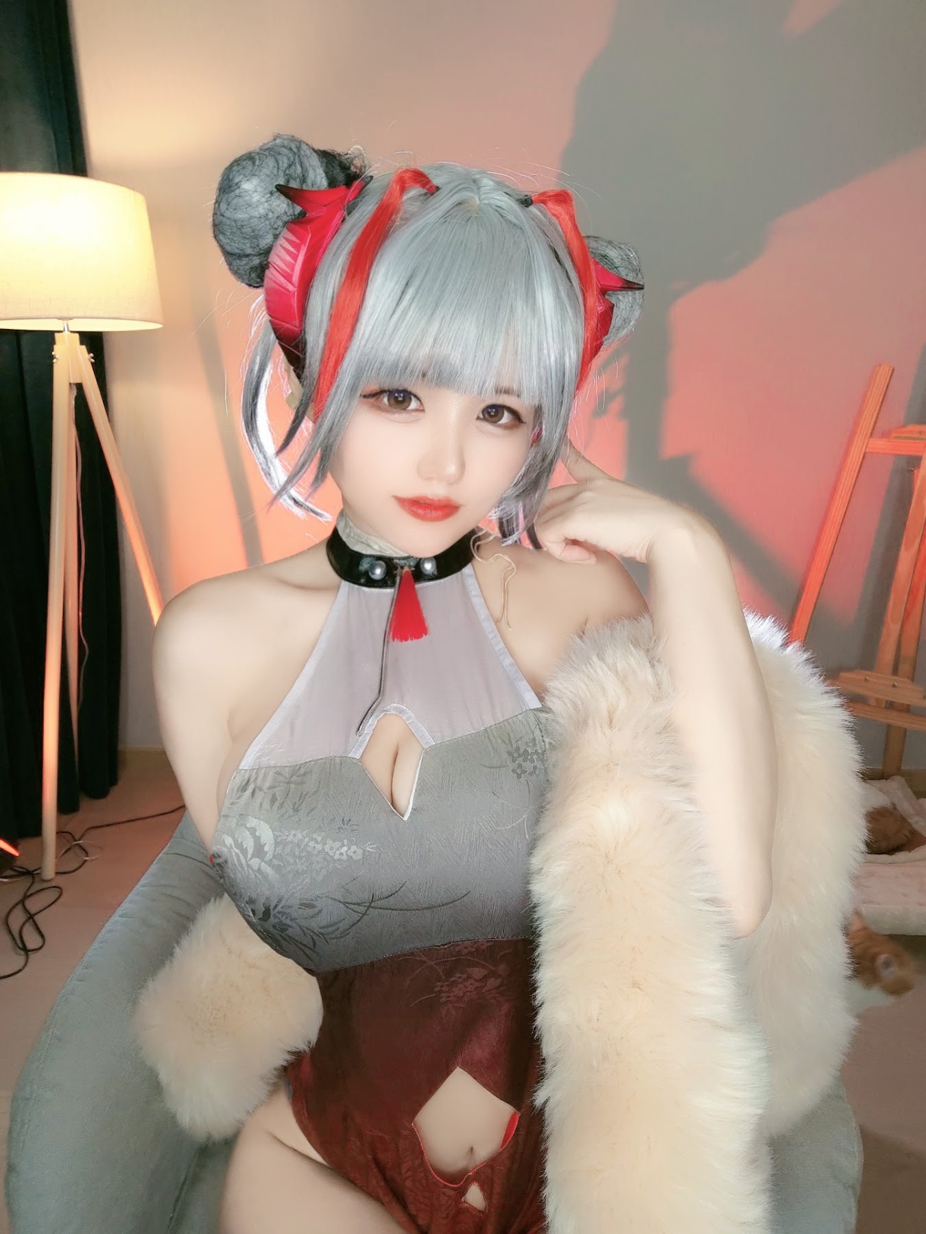 Coser@小仓千代w No.021 w旗袍 - P28