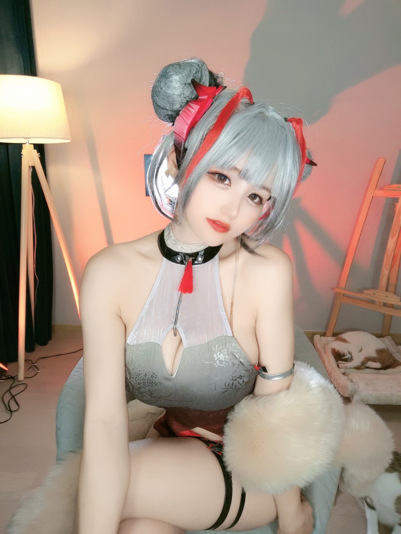 Coser@小仓千代w No.021 w旗袍 - P30