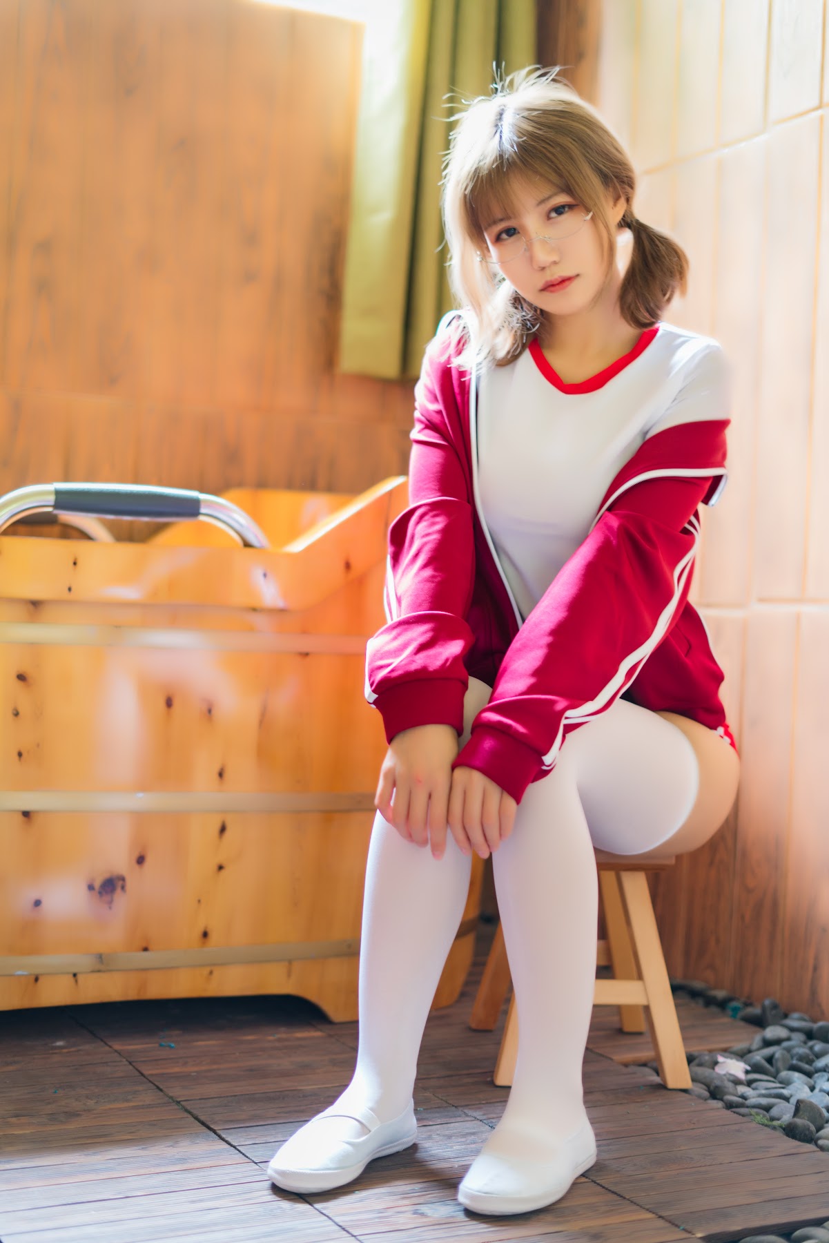Coser@小仓千代w No.005 红色体操服 - P9
