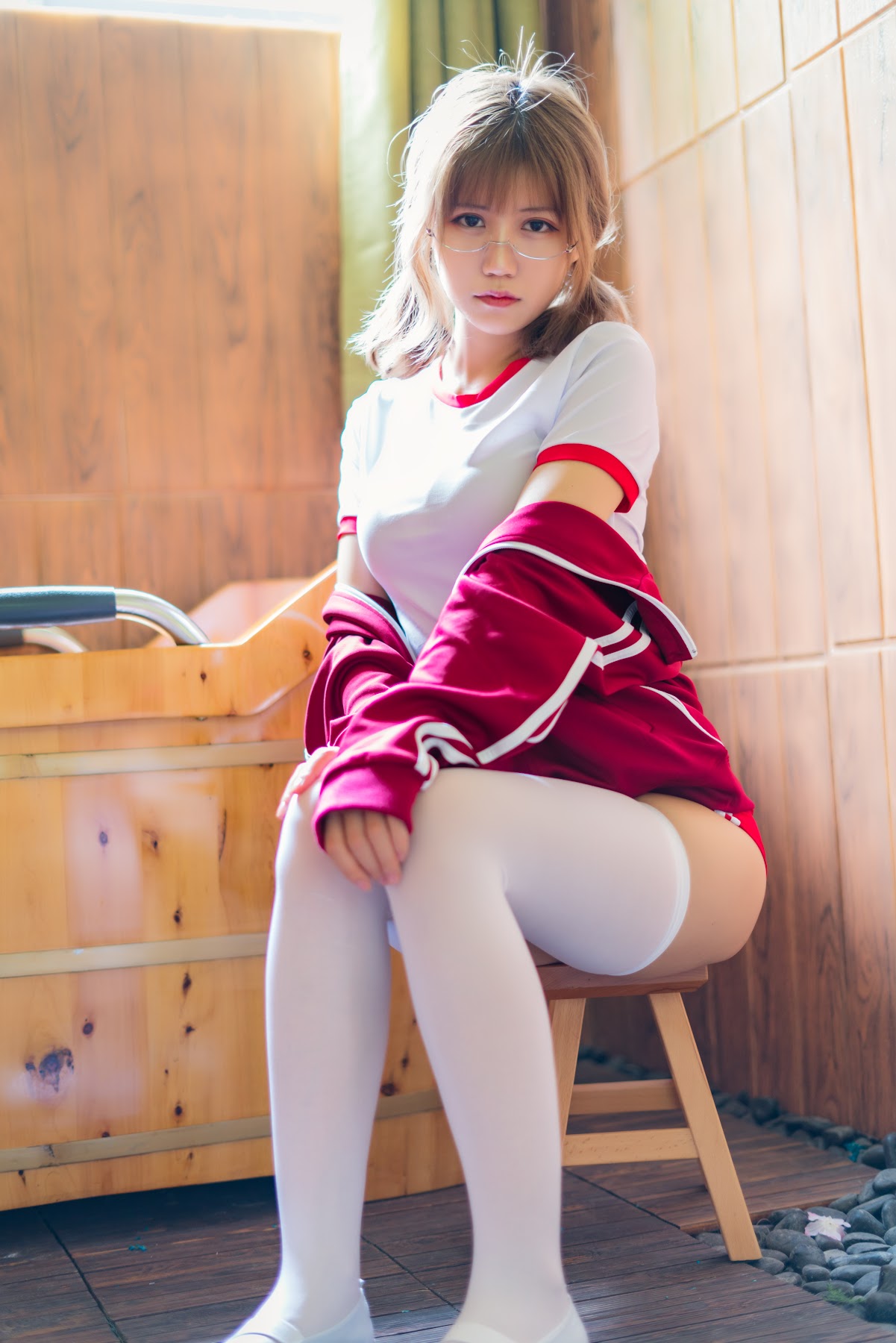 Coser@小仓千代w No.005 红色体操服 - P10
