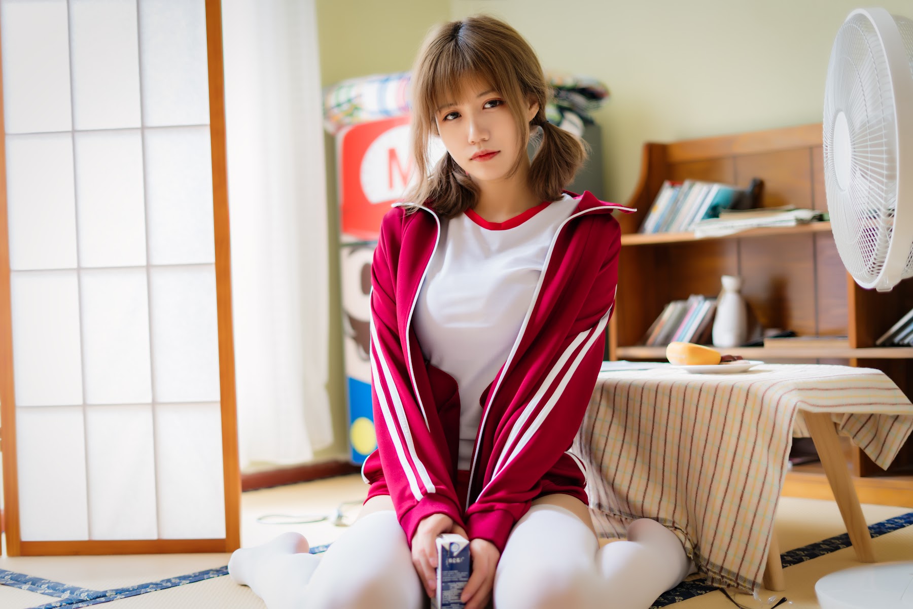 Coser@小仓千代w No.005 红色体操服 - P12
