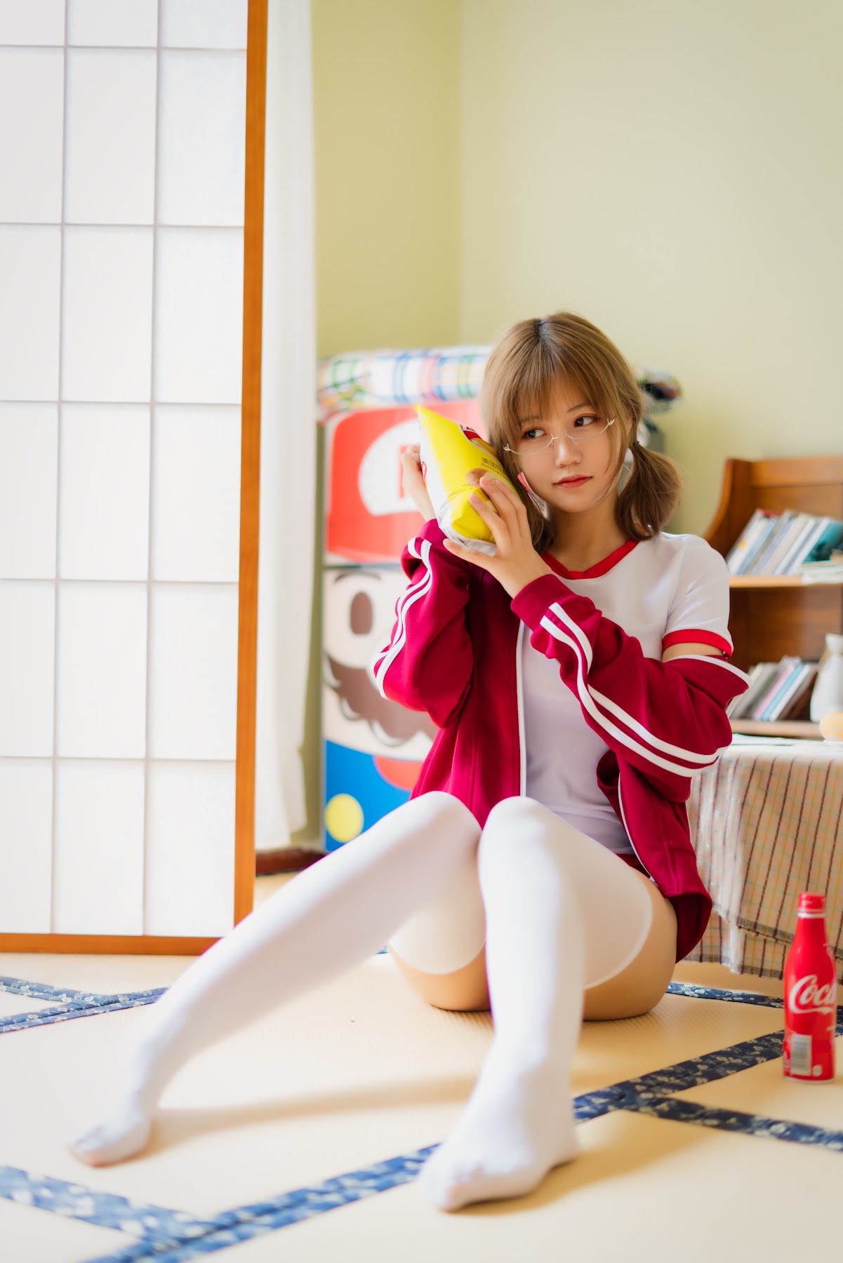 Coser@小仓千代w No.005 红色体操服 - P14
