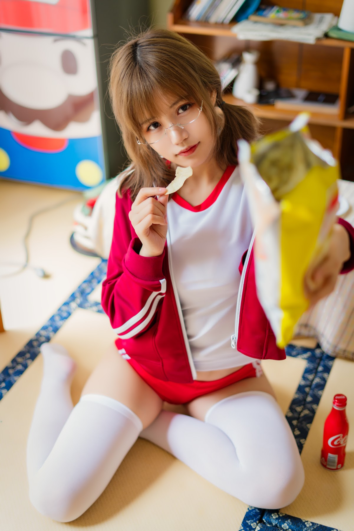 Coser@小仓千代w No.005 红色体操服 - P16