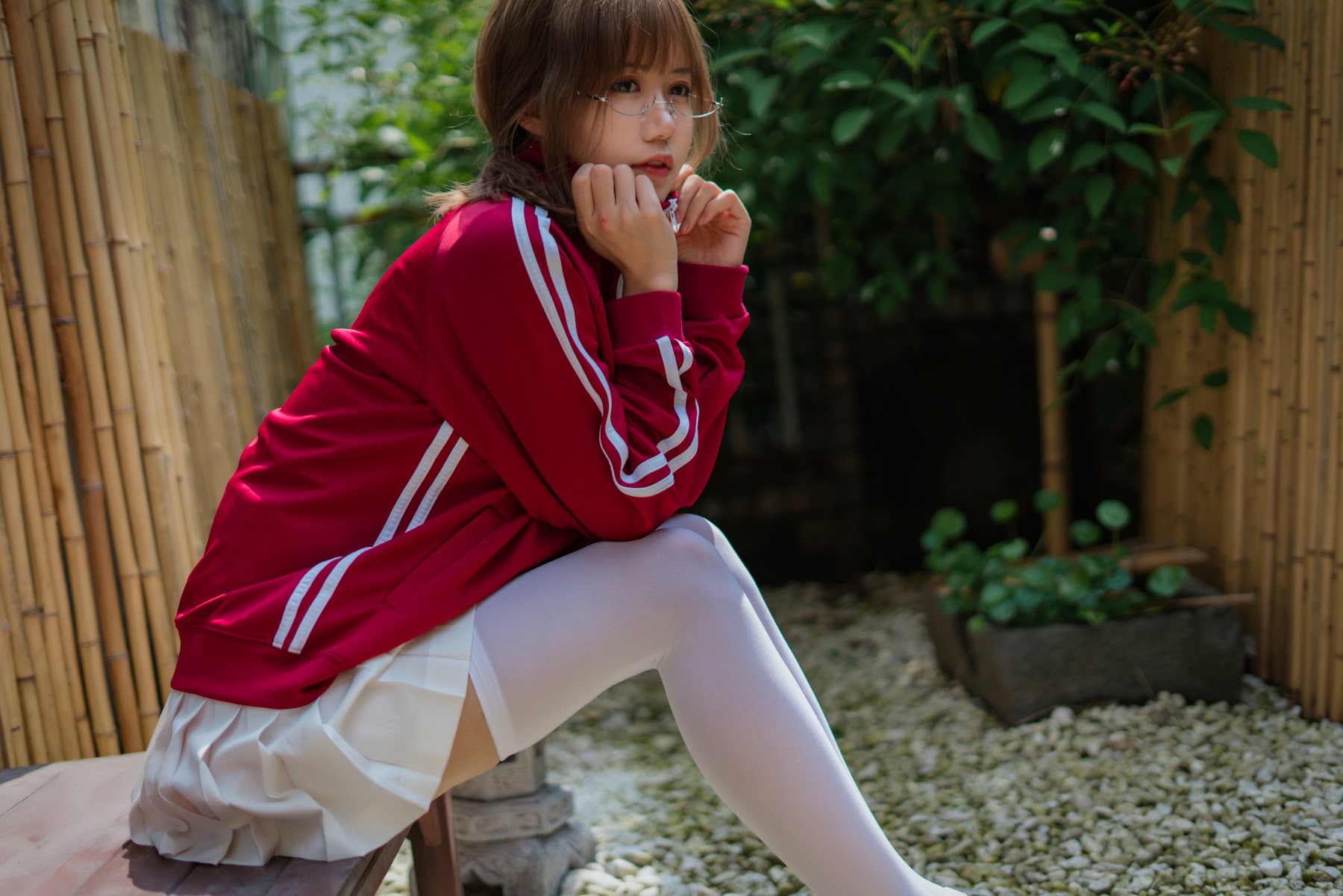 Coser@小仓千代w No.005 红色体操服 - P25