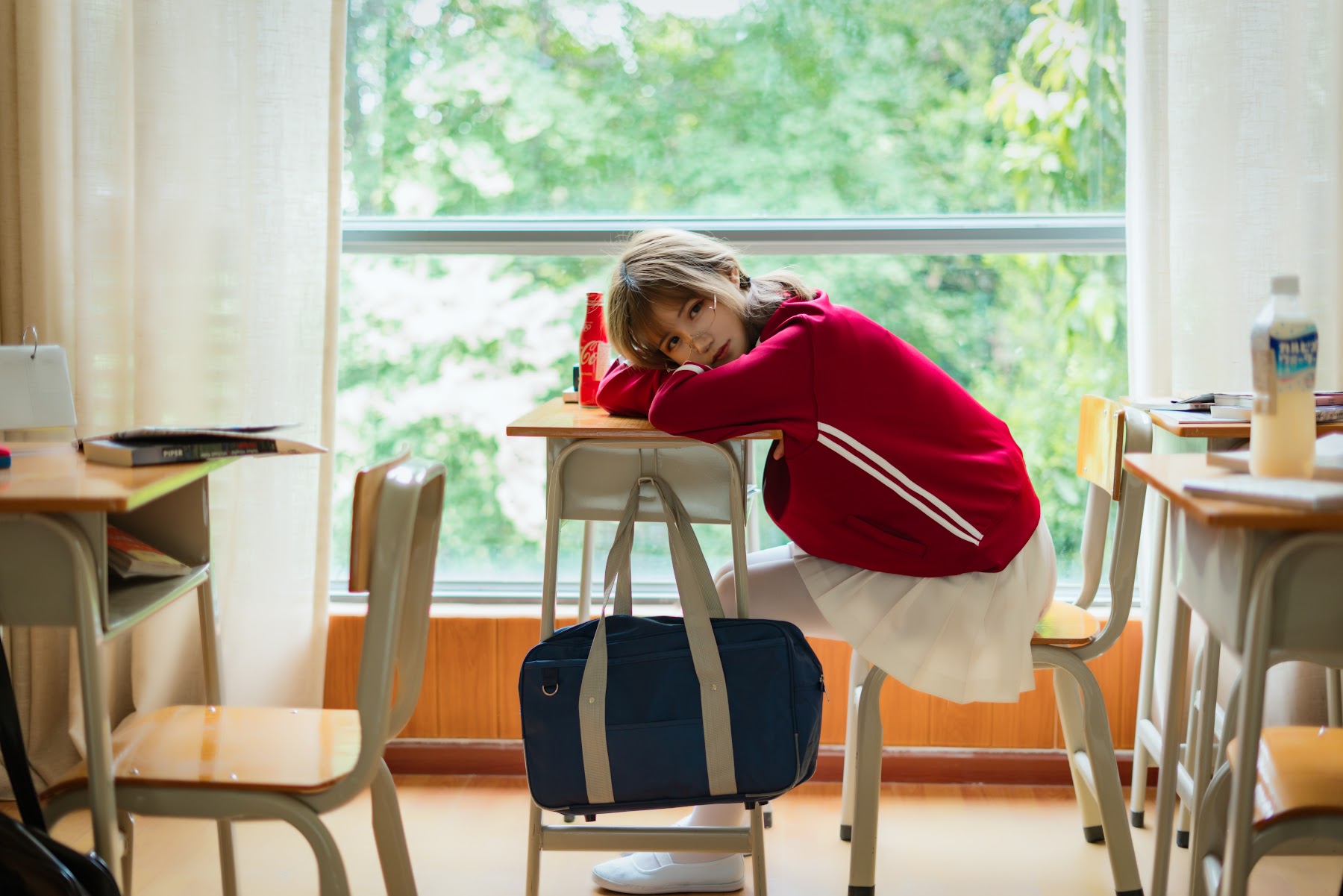 Coser@小仓千代w No.005 红色体操服 - P28