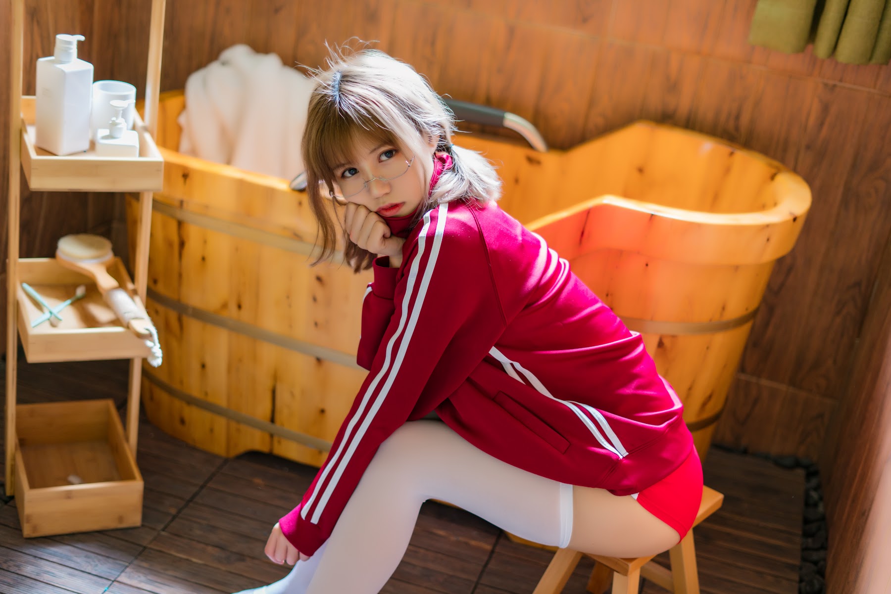Coser@小仓千代w No.005 红色体操服 - P2