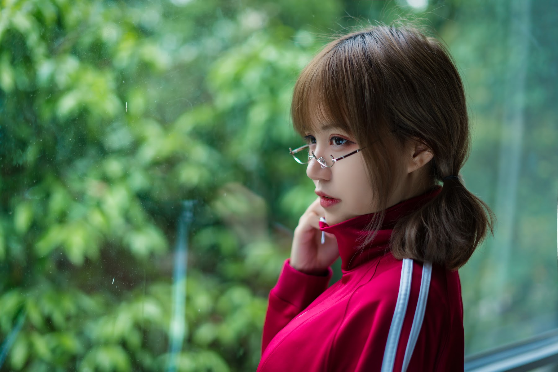 Coser@小仓千代w No.005 红色体操服 - P34