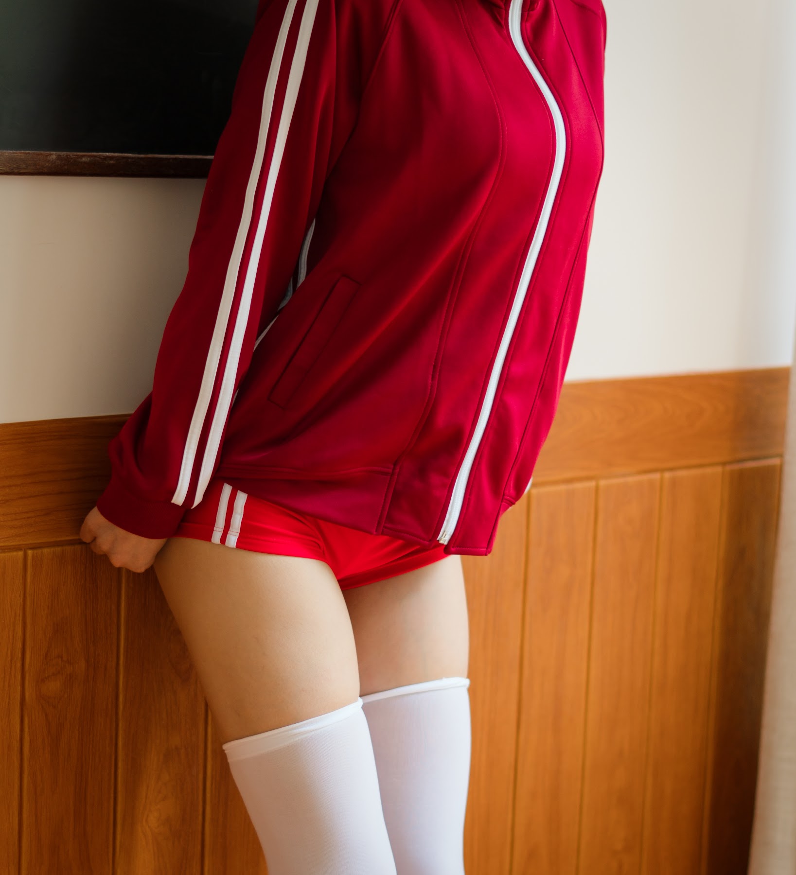 Coser@小仓千代w No.005 红色体操服 - P37