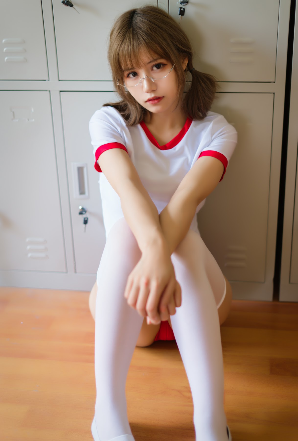 Coser@小仓千代w No.005 红色体操服 - P47