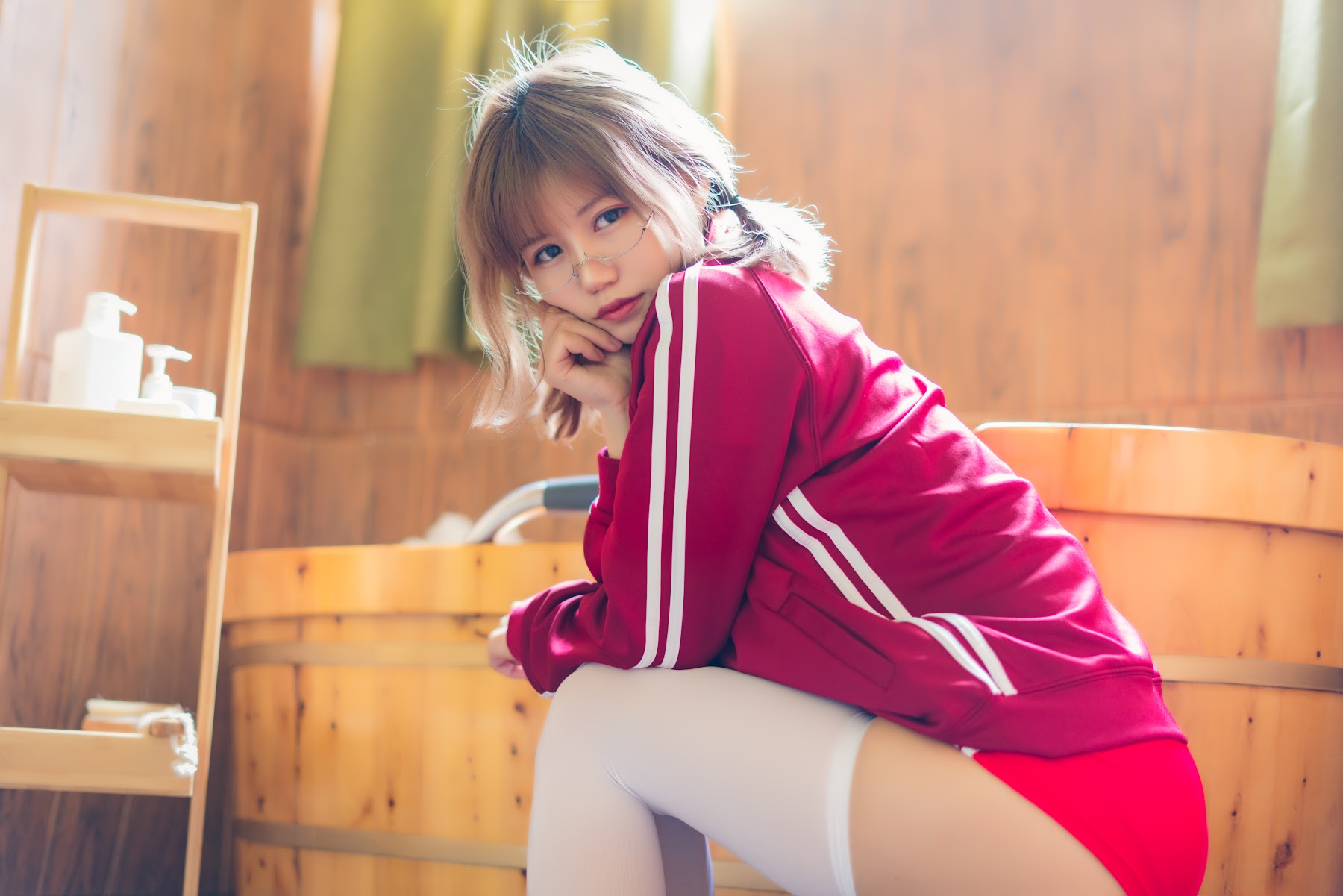 Coser@小仓千代w No.005 红色体操服 - P4