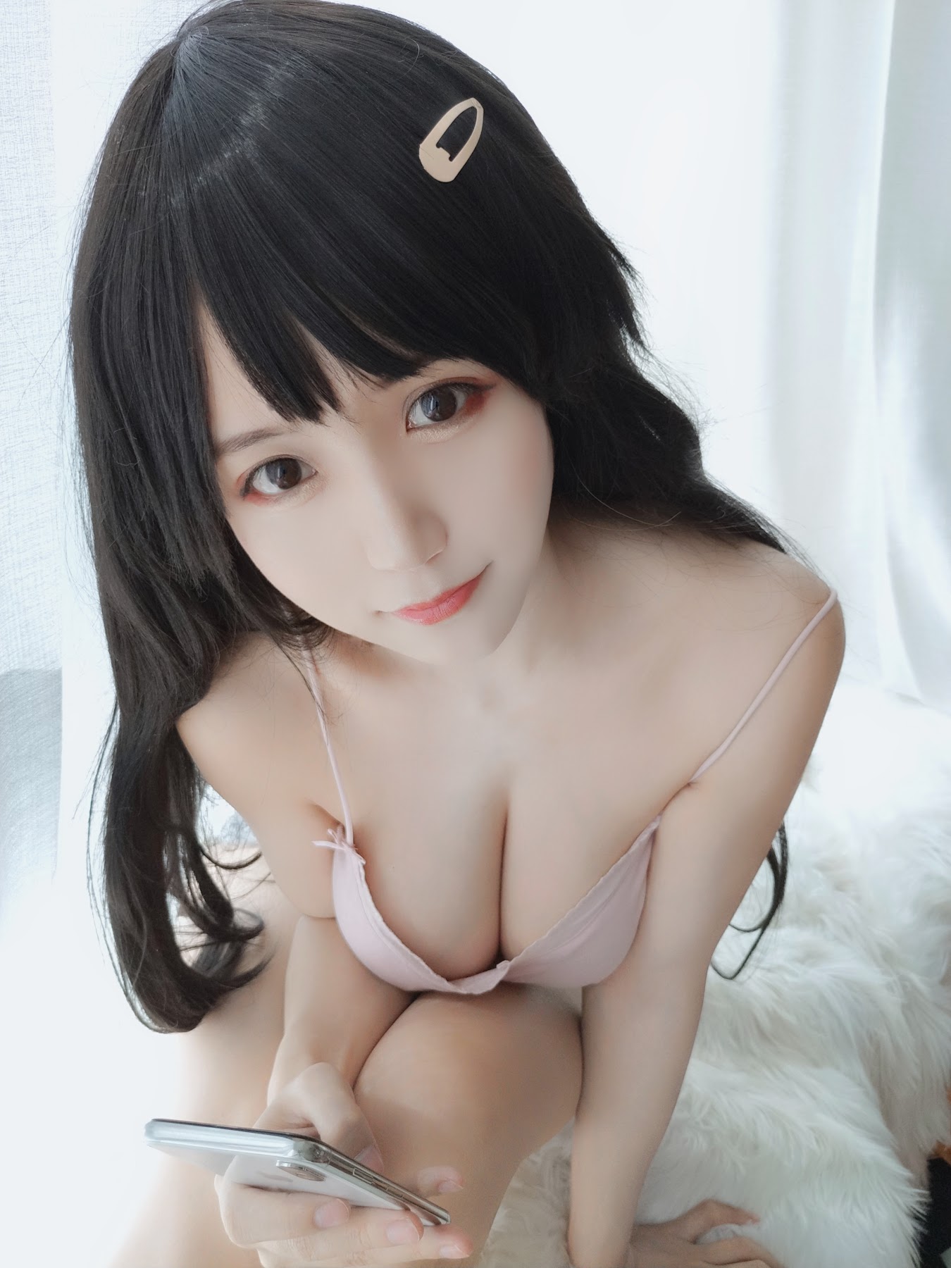 Coser@小仓千代w No.003 粉色吊带 - P7