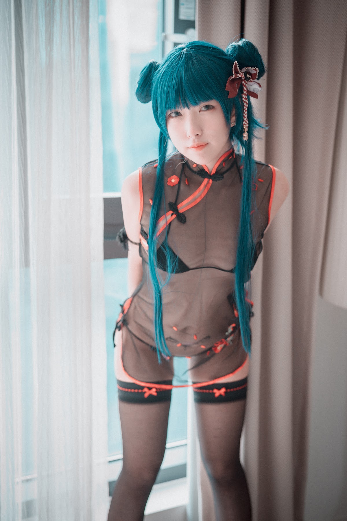 DJAWA Photo – Sonson (손손) – Sheer Qipao Girl - P9