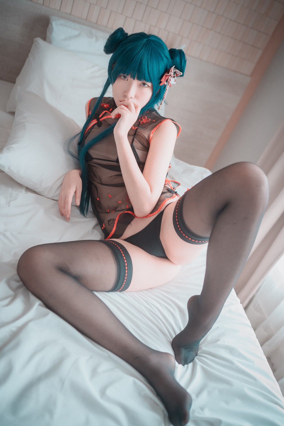 DJAWA Photo – Sonson (손손) – Sheer Qipao Girl - P25
