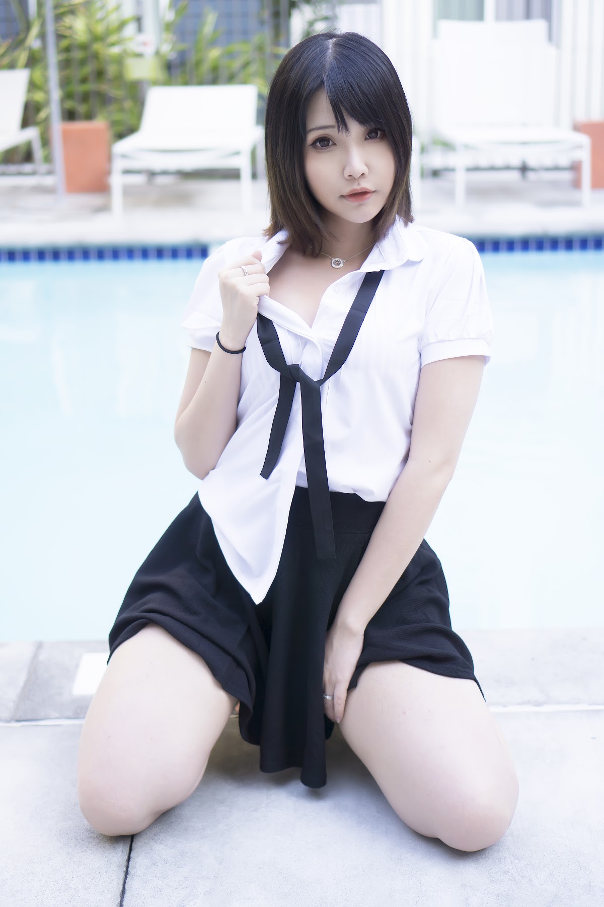Coser@Hana Bunny – Wet Shirt Casual - P1