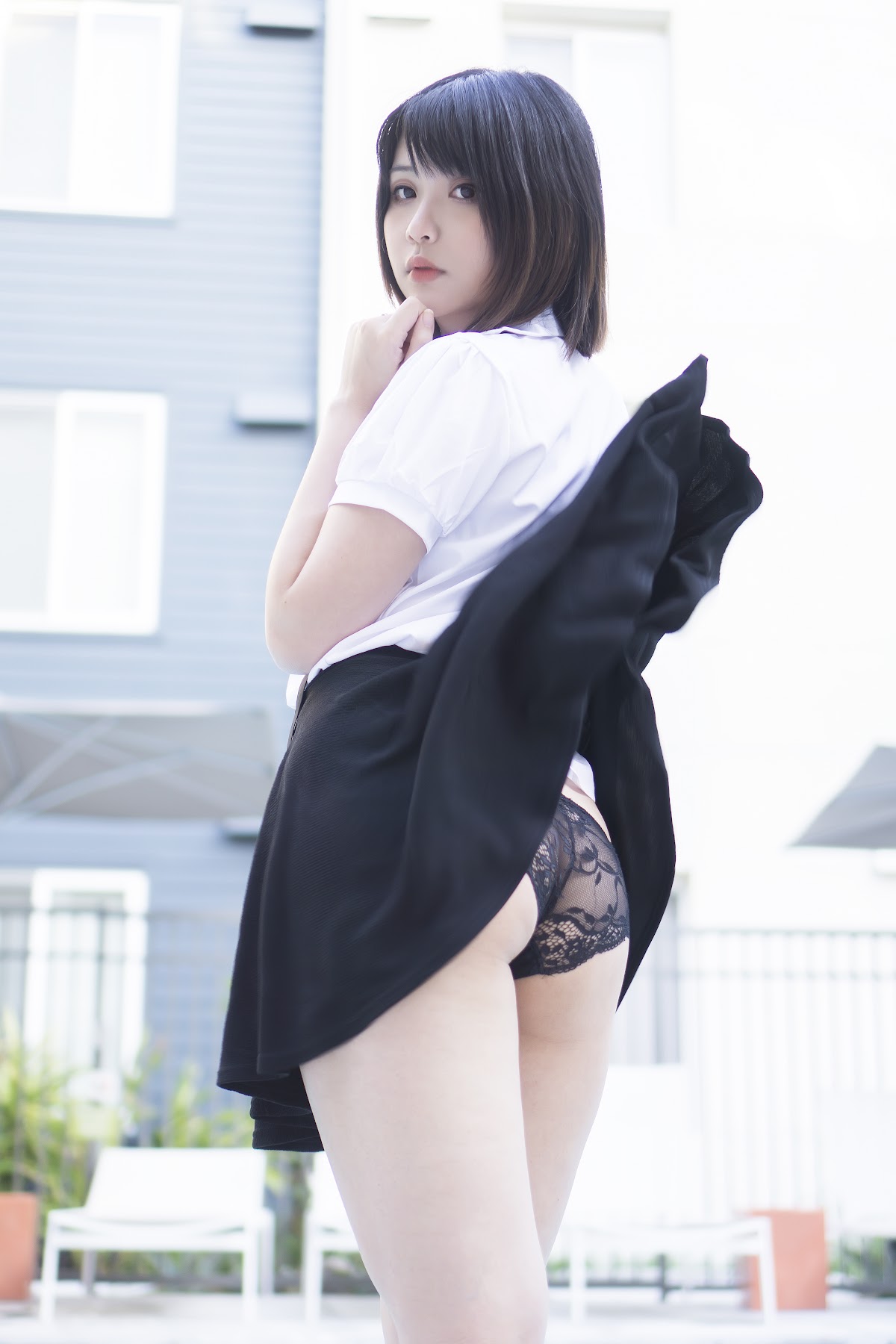 Coser@Hana Bunny – Wet Shirt Casual - P3