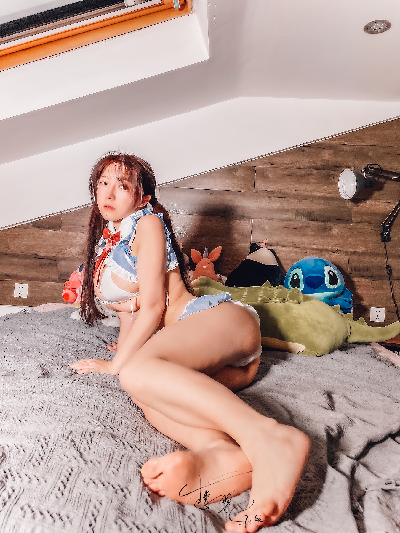 Coser@樱晚gigi – 蓝色比基尼 - P16