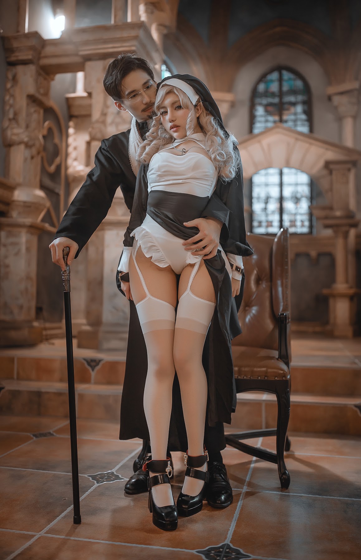 Coser@一笑芳香沁 No.032 修女与神父 - P7