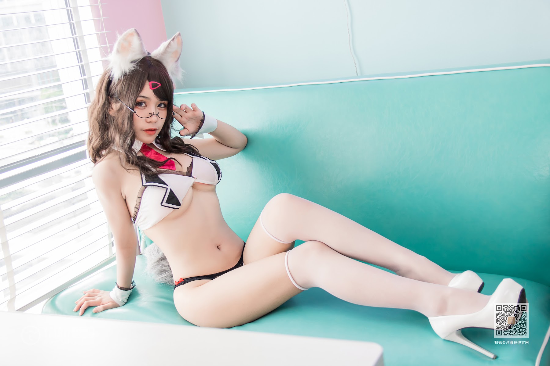 Coser@一笑芳香沁 No.034 狐耳内衣 - P44
