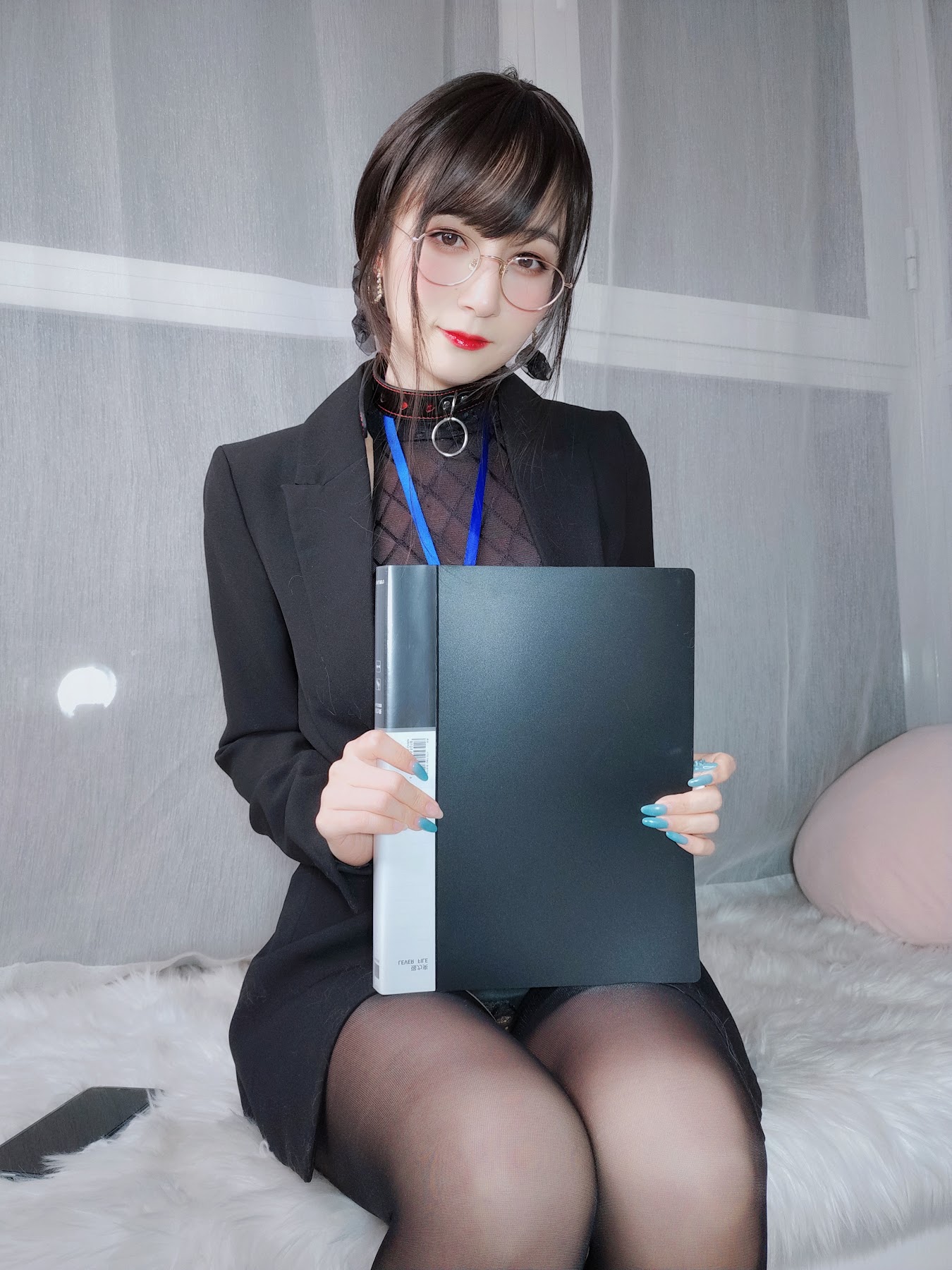 Coser@白银81 自撮り4(黑丝情趣) - P101