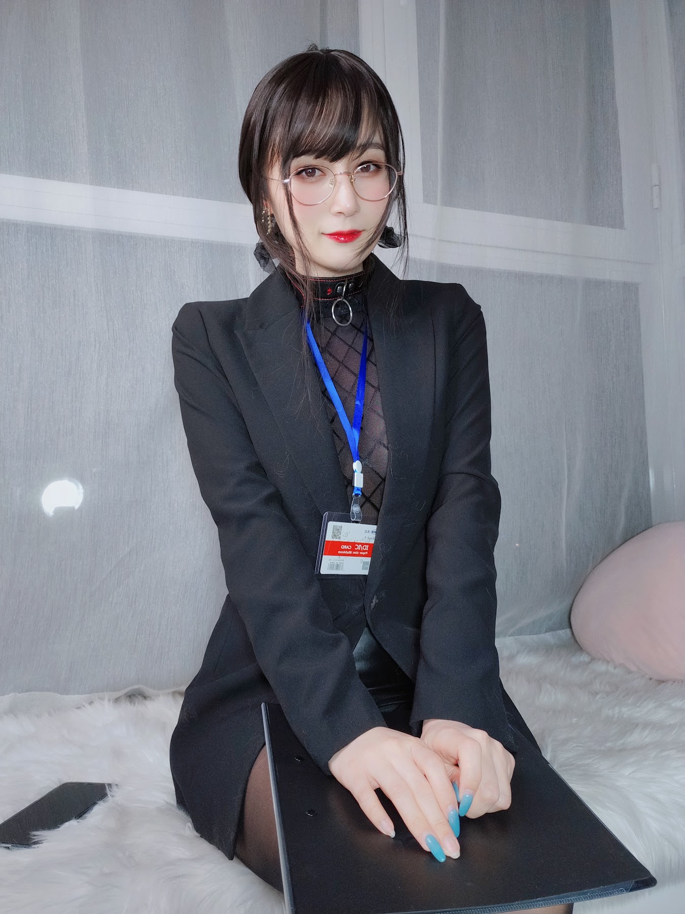 Coser@白银81 自撮り4(黑丝情趣) - P112