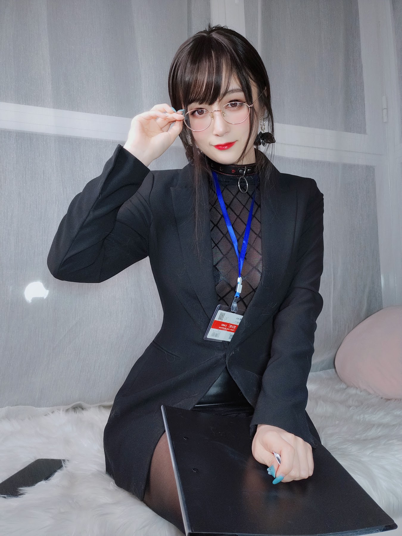 Coser@白银81 自撮り4(黑丝情趣) - P123