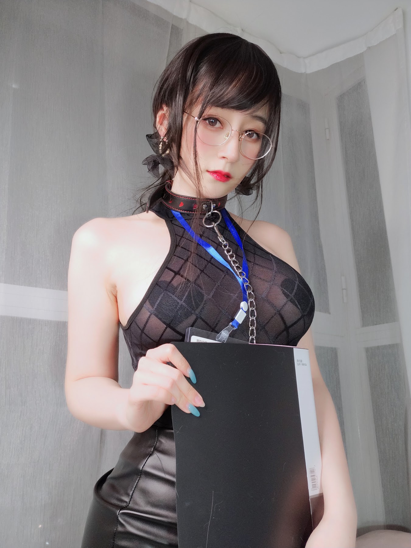 Coser@白银81 自撮り4(黑丝情趣) - P128