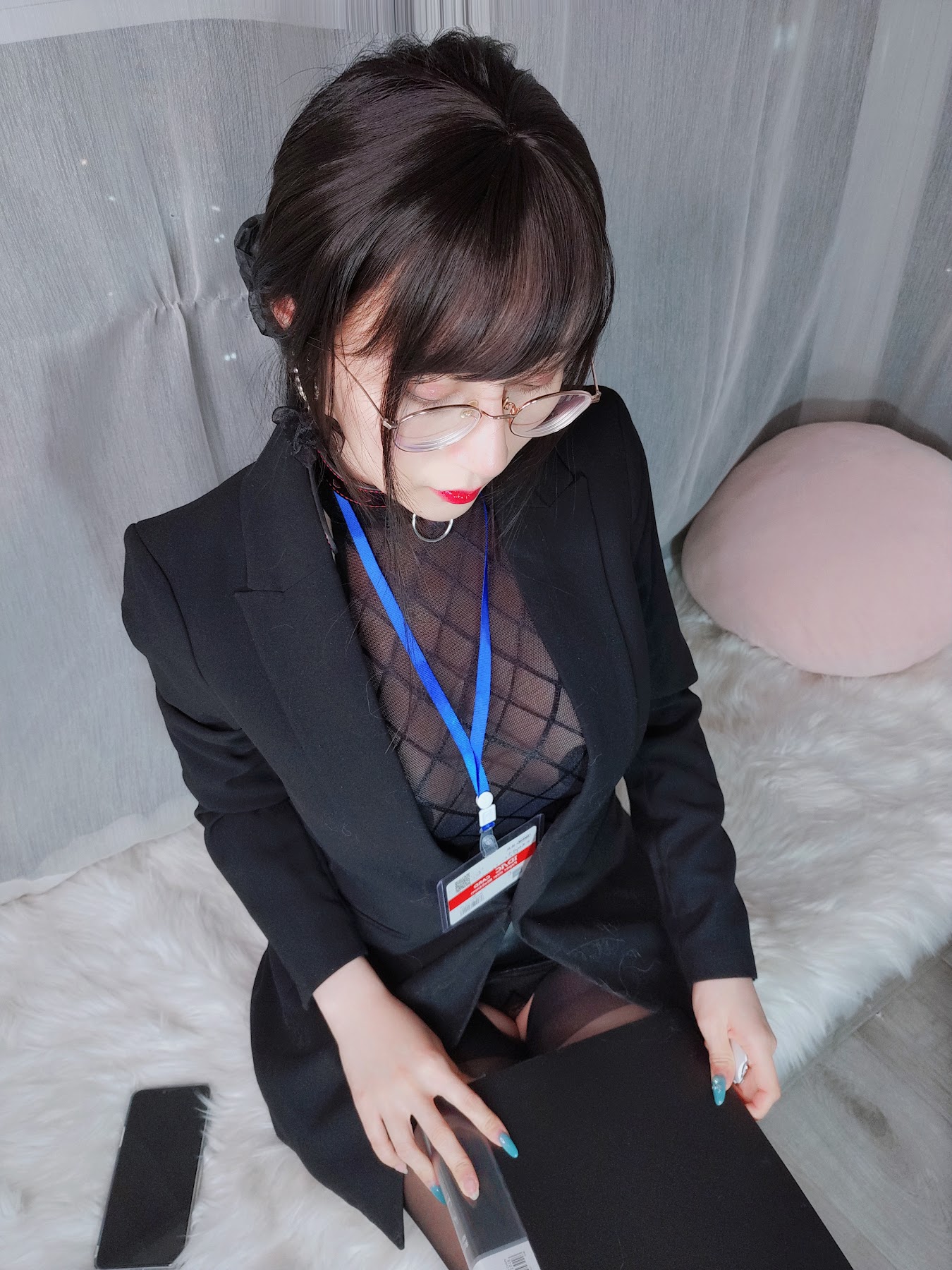 Coser@白银81 自撮り4(黑丝情趣) - P12
