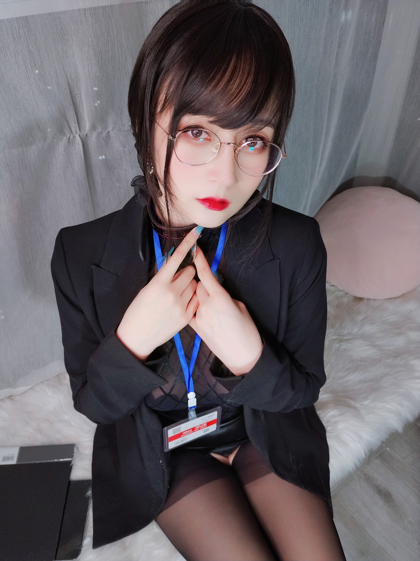 Coser@白银81 自撮り4(黑丝情趣) - P34