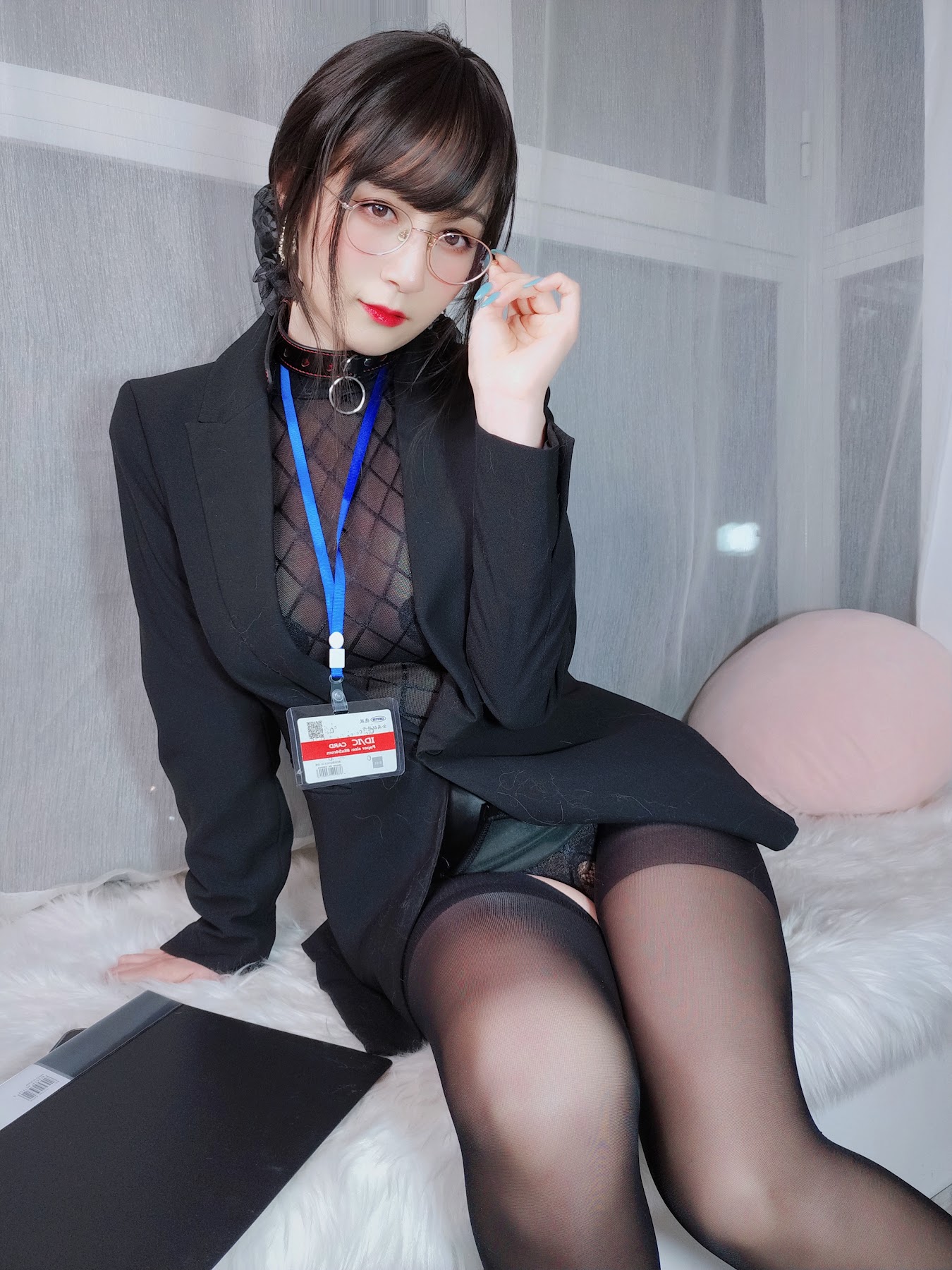Coser@白银81 自撮り4(黑丝情趣) - P52