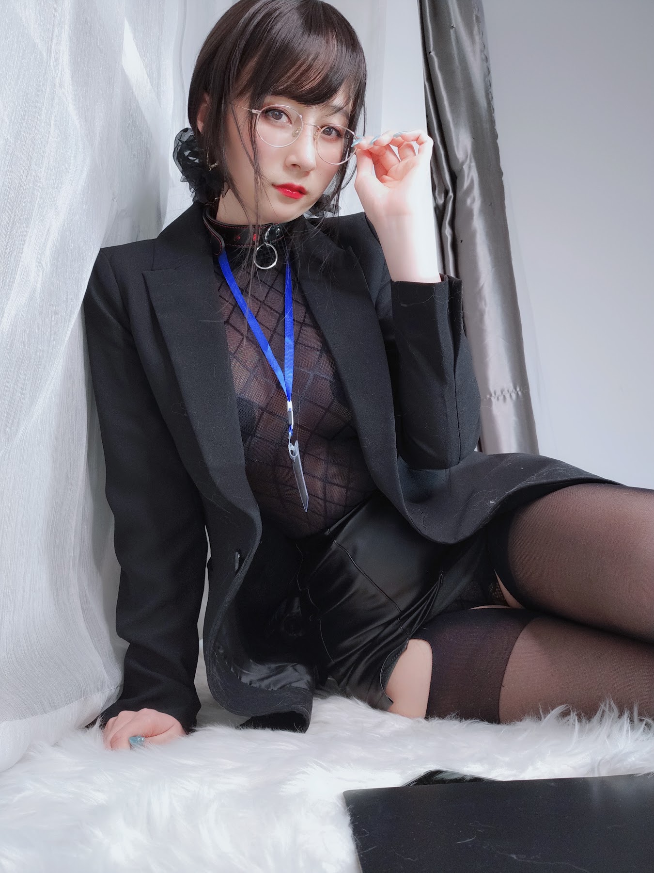 Coser@白银81 自撮り4(黑丝情趣) - P55