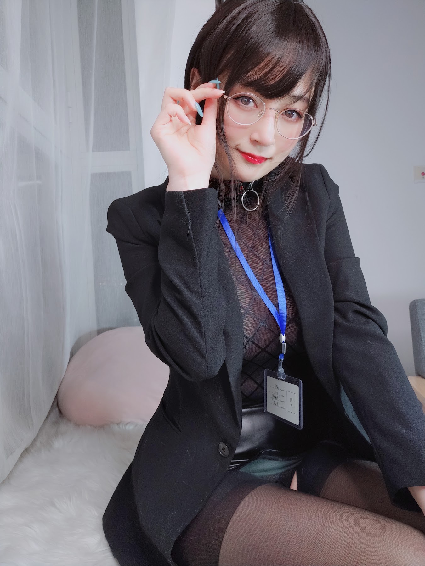 Coser@白银81 自撮り4(黑丝情趣) - P56