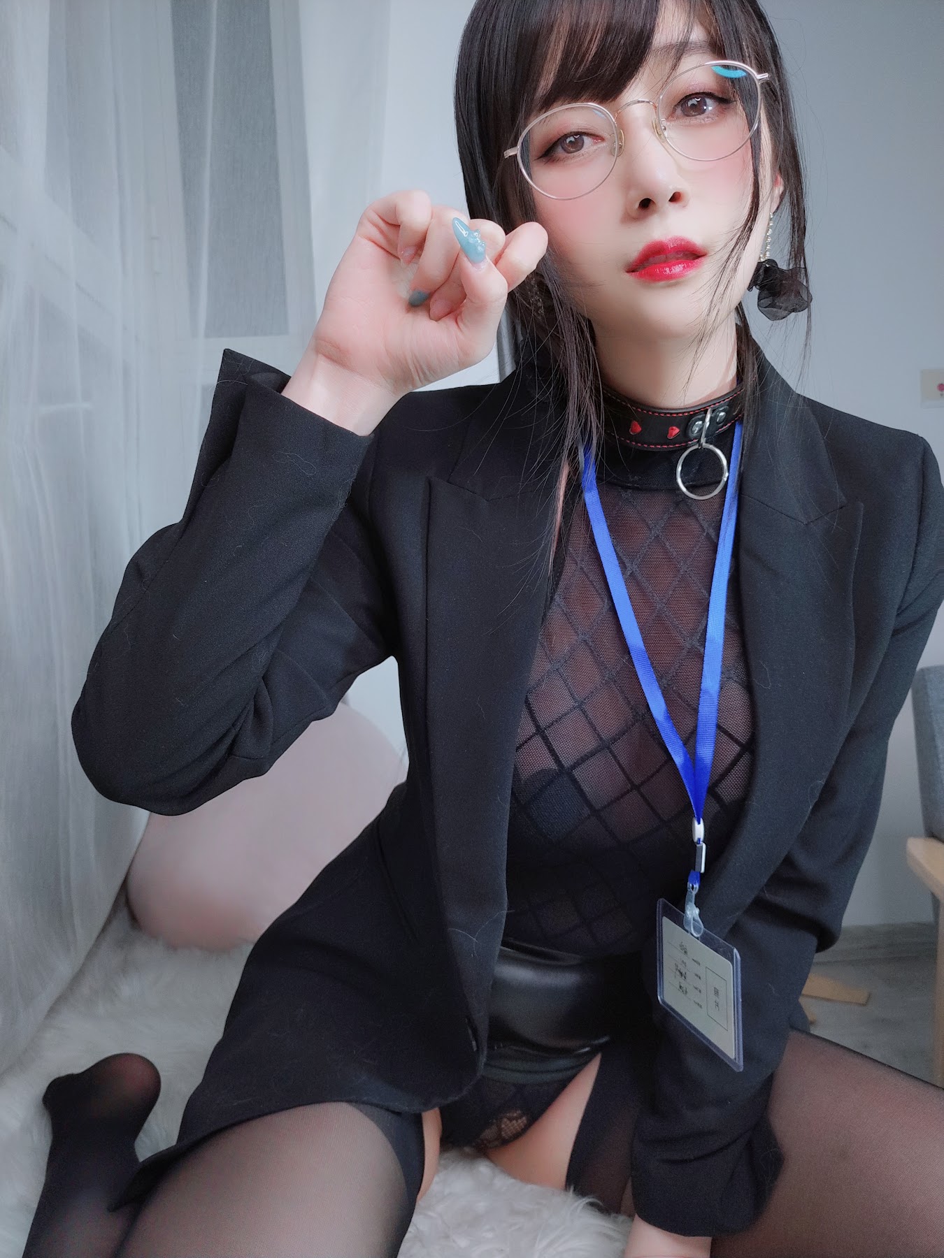 Coser@白银81 自撮り4(黑丝情趣) - P62