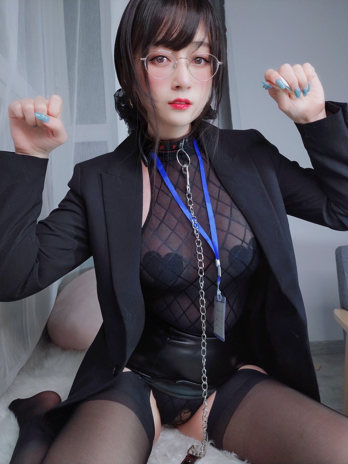 Coser@白银81 自撮り4(黑丝情趣) - P63
