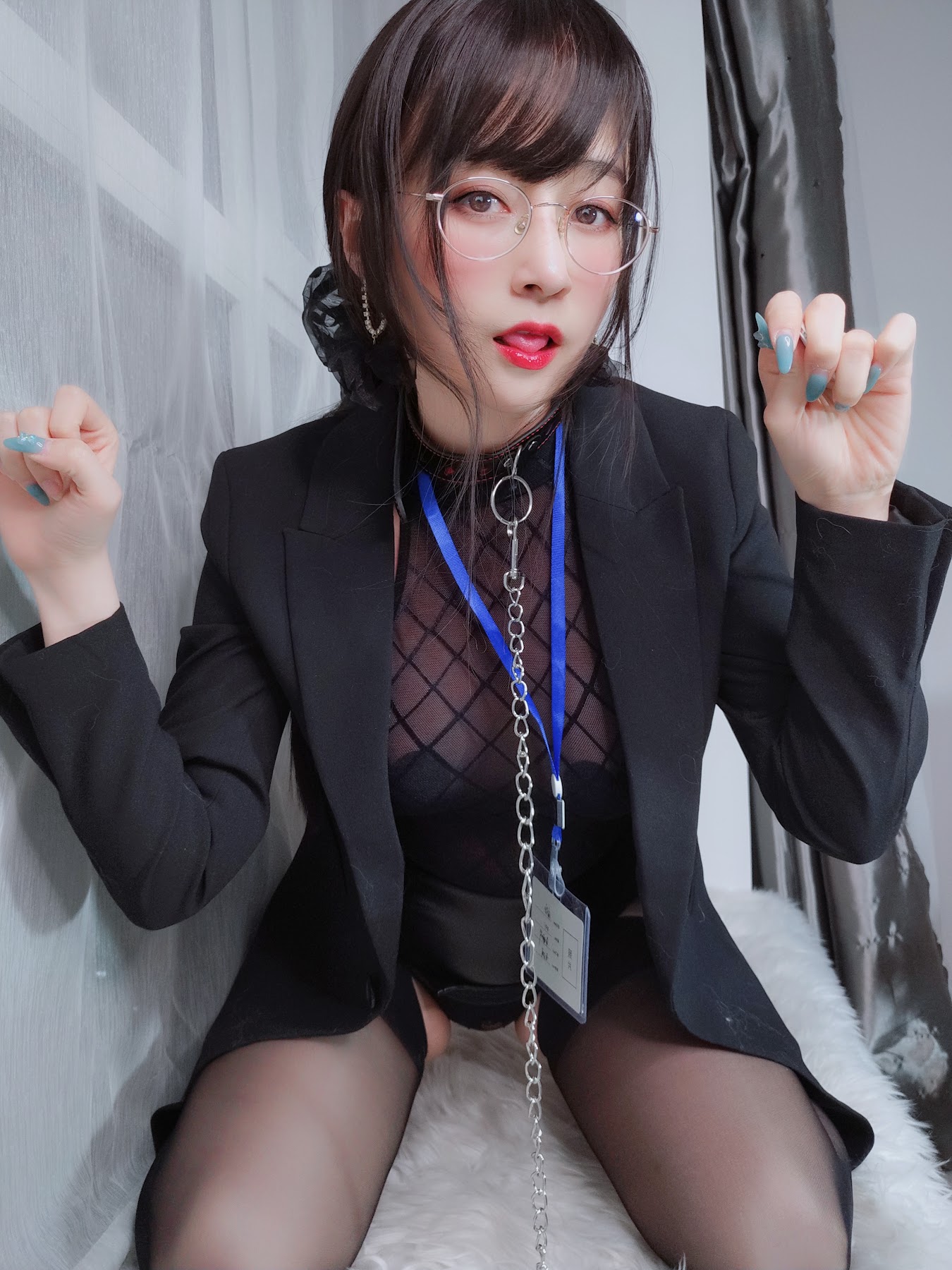 Coser@白银81 自撮り4(黑丝情趣) - P64