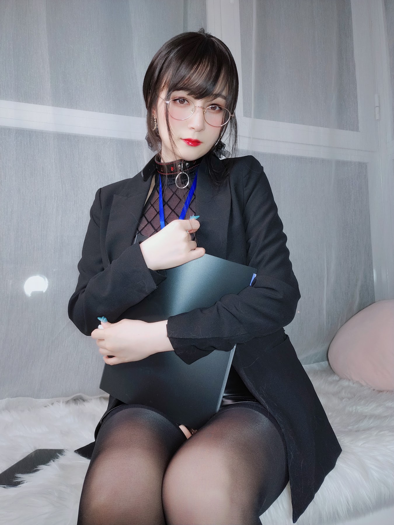 Coser@白银81 自撮り4(黑丝情趣) - P79