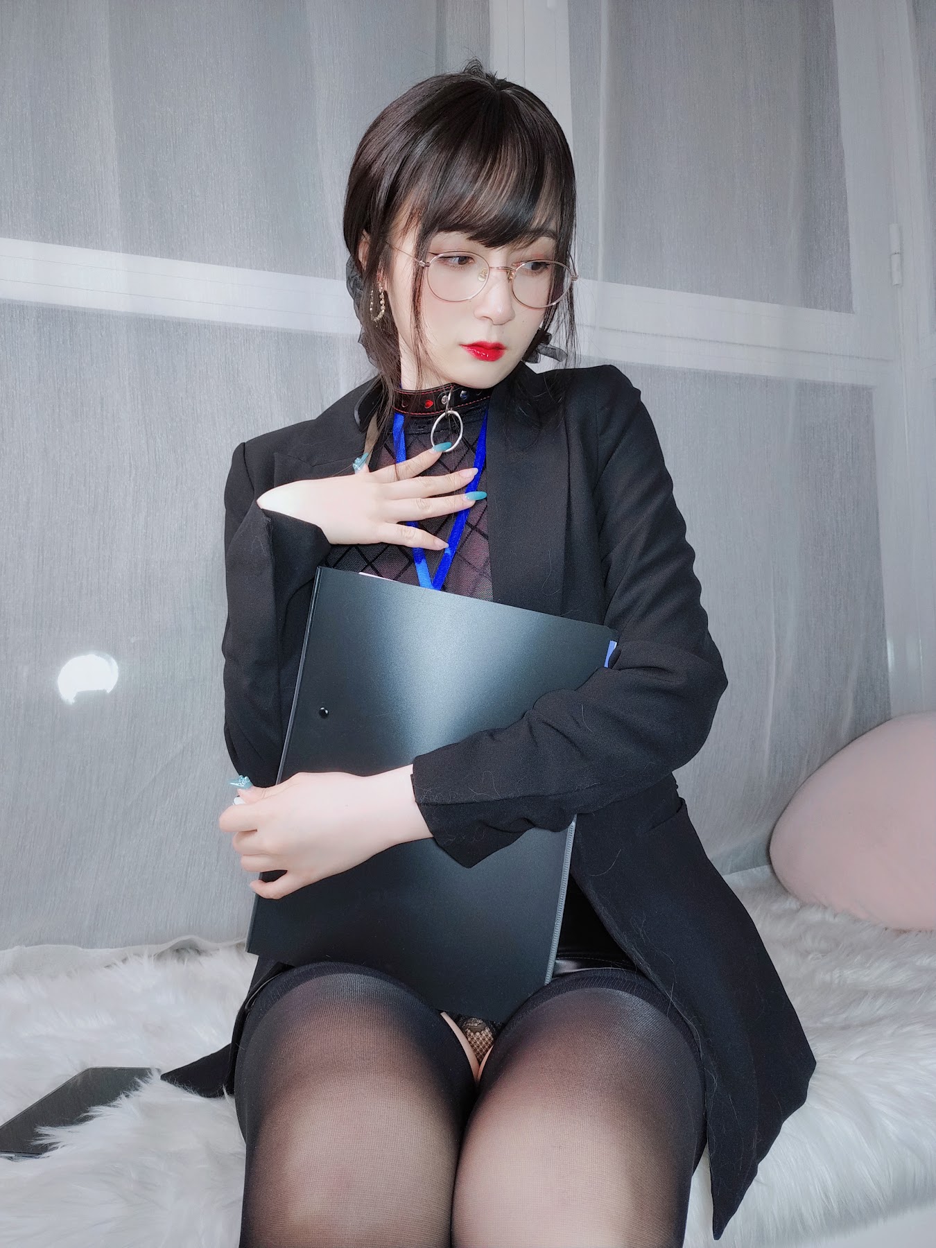 Coser@白银81 自撮り4(黑丝情趣) - P90