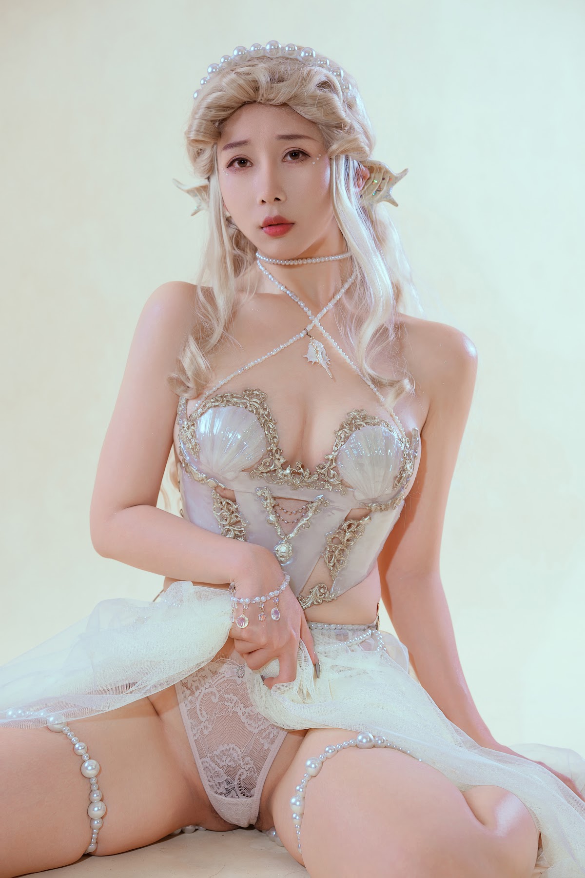 Coser@云溪溪 (Yunx1x1) Vol.057 珊迦娜·人鱼（奶桃桃） - P2