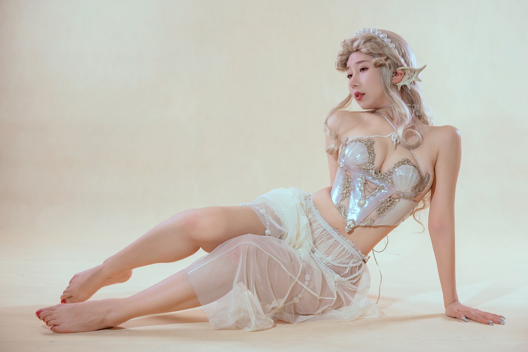 Coser@云溪溪 (Yunx1x1) Vol.057 珊迦娜·人鱼（奶桃桃） - P5