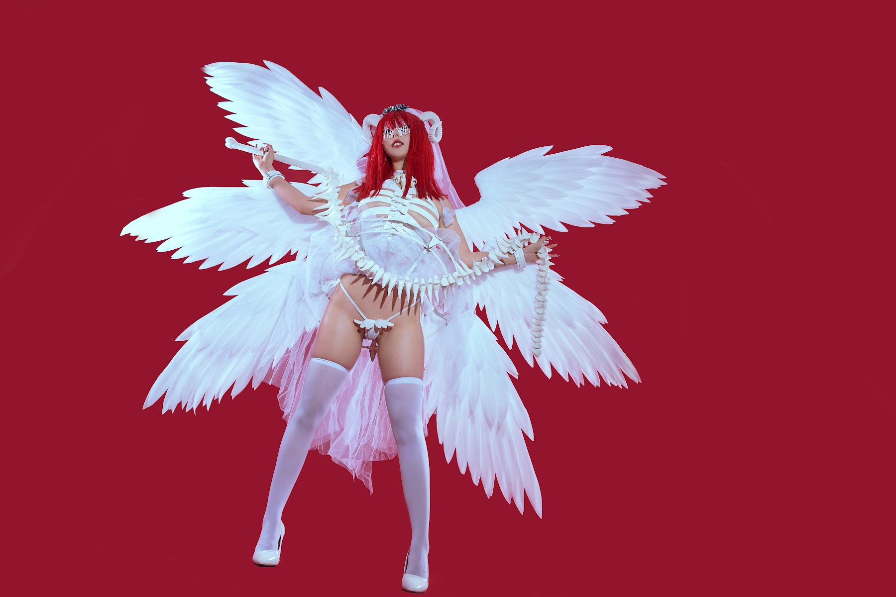 Coser@云溪溪 (Yunx1x1) Vol.062 奶桃 萝斯莉莉斯·六翼炽天使 - P12